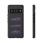 MK4 Supra Phone Case Purple, Three-View Vector Cover
