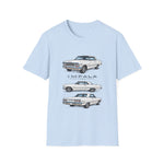 Classic 1963 Chevy Impala Illustration T-Shirt | Vintage Car Trio