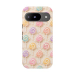 Pastel Swirl Lollipops Tough Case | Candy Pattern Phone Cover