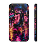 Neon Roller Skates Tough Case | Retro 80s Skate Night Phone Cover