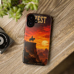 Western Sunset Cowboy Phone Case | Rugged Protective Cover