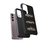 Fox Mustang White Triview Phone Case Classic Car Illustration