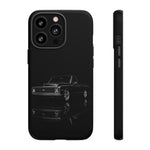 Black Classic C10 Truck Phone Case | Vintage Pickup Reflection, Minimal Auto Design