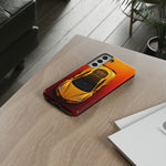 Z06 Corvette Phone Case, Yellow Top-Down Duotone Gradient Cover