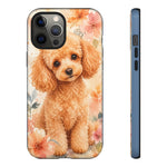 Miniature Poodle Whimsical Watercolor Art Tough Phone Case