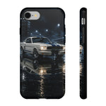 GT350 Phone Case White, Rainy Track Night Classic Racer Tough Cover