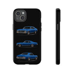 Nova SS Phone Case Blue, Three-View Vector Tough Cover