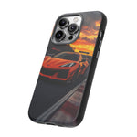 Orange C8 Z06 Flat Plane V8 Speed Art Tough Phone Case