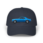1968 Camaro Z28 Dad Hat Muscle Car Cap Adjustable Strap Blue 302 1st Gen