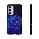 Neon Blue Tiger phone case | tough protective cover
