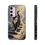 Piano Cat walking on keys Tough Case | Phone cover, musical cat art