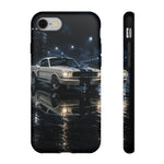 GT350 Phone Case White, Rainy Track Night Classic Racer Tough Cover