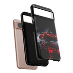 Z06 C8 Phone Case, Red Smoke Studio Reflection Cover