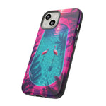 Neon Flamingo Pool Vaporwave Art Tough Phone Case