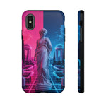 Neon Vaporwave Statue Tough Case | Retro Greek Sculpture Phone Cover