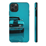 Muscle Car Phone Case Teal 69 Camaro SS, Retro Classic Cover, Guys Gift