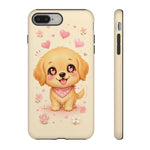 Golden Retriever Heart Eyes Kawaii Pet Dog Art Tough Phone Case