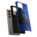Blue Mustang Art Phone Case, GT500 American Muscle Car Tough Cover for Men