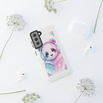 Pastel Panda Phone Case, Glitch Color Block Cover