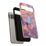 Floating Pool Deck Phone Case, Pastel Cloud 3D Render Cover