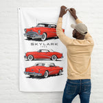 1953 Skylark Red White Top Banner 34x56 Garage Man Cave Wall Decor Gift