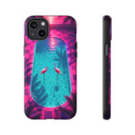 Neon Flamingo Pool Vaporwave Art Tough Phone Case