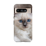 Ragdoll Kitten Phone Case, Blue Eyes Macro Portrait Cover, Gift