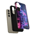 Neon Koi Reflection Vaporwave phone case | Tough Cover
