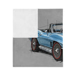 1967 Blue C2 Corvette Convertible Blanket | Classic Car Sketch Throw