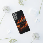Black Charger Classic Muscle Flames Tough Phone Case Cover Gift