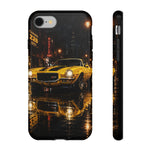 71 Camaro Z28 Phone Case, Rainy City Night Muscle Car Tough Cover