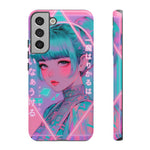 Neon Cyber Geisha phone case | Tough Case