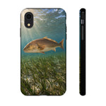 Redfish Phone Case, Seagrass Flat Underwater Art Cover