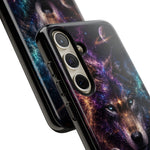 Cosmic Wolf Phone Case, Galaxy Nebula Portrait Tough Cover, Gift