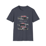 Classic 1957 Chevy Bel Air Hardtop Car Trio Illustration T-Shirt