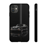 Nova SS Phone Case, Black 68 Muscle Car Silver Stripe Studio Cover