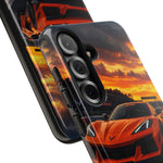 Orange C8 Z06 Flat Plane V8 Speed Art Tough Phone Case