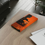 Orange Mustang Art Phone Case, GT500 American Muscle Car Tough Cover for Male