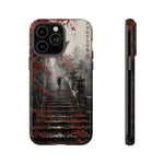 Rainy Temple Stairs Autumn Phone Case Ink Art Tough Case