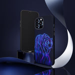 Neon Blue Tiger phone case | tough protective cover