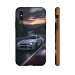 Skyline GT-R R34 White Nurburgring Speed Art Tough Phone Case