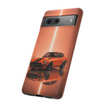 Orange 240Z Phone Case, Classic JDM Sports Car Racing Stripe Cover