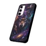 Cosmic Wolf Phone Case, Galaxy Nebula Portrait Tough Cover, Gift