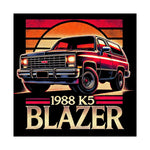 1988 Chevy K5 Blazer Poster Vintage Squarebody SUV Retro Sunset Wall Art