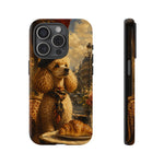 Poodle in Beret Phone Case | Vintage Paris Café Illustration