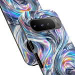 Chrome Metallic Swirl  Art Tough Phone Case