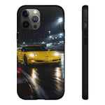Yellow C5 Z06 Track Day Speed Art Tough Phone Case