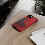 Red Mustang Art Phone Case, GT500 American Muscle Car Tough Cover