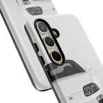 White MK4 Supra Phone Case, Retro 90s JDM Tough Cover for Car Enthusiasts