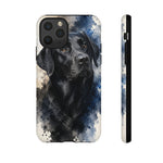 Black Lab Watercolor Art Tough Phone Case - Dog Portrait